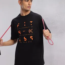HRX by Hrithik Roshan Typography Printed Training T-shirt-image-80