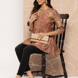 Libas Ethnic Motifs Printed Pleated Kurti-image-24