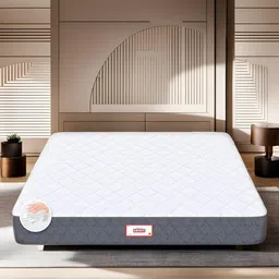 COIRFIT White & Grey Quilted Cotton Orthopedic Mattress-image-68