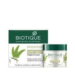 Biotique Wheatgerm Anti-Ageing Night Cream - Targeting Wrinkles & Dull, Dry Skin - 50g-39