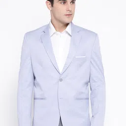 Luxrio Men Lavender Solid Twill Slim Fit Single-Breasted Formal Blazer-image-73