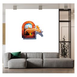 British Terminal Orange & Blue Birds & Animals Wall Poster-image-90