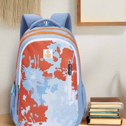 Nasher Miles Biology Laptop Backpack 45 Liters Polyester with Raincover (Blue Orange)-55