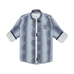 CAVIO Boys Standard Geometric Printed Pure Cotton Casual Shirt and T-Shirt-image-10