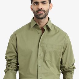 RARE RABBIT Spread Collar Comfort Cotton Casual Shirt-59