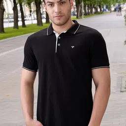 Status Quo Men Regular Fit Polo Collar Cotton T-shirt-picture-31