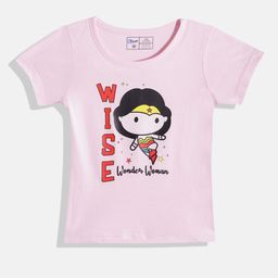 Eteenz Girls Wonder Woman Printed Pure Cotton T-shirt-image-42