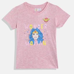 Eteenz Girls Wonder Woman Printed Pure Cotton T-shirt-image-31