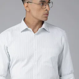 Park Avenue Slim Fit Pure Cotton Striped Formal Shirt-image-70