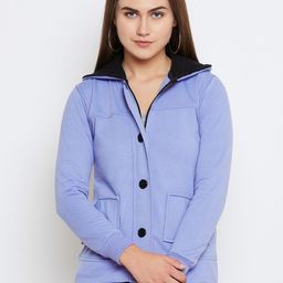 Belle Fille Women Blue Solid Hooded Jacket-image-65