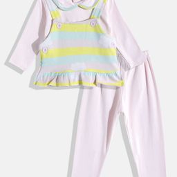 Moms Love Infant Girls Striped Pure Cotton Clothing Set-15