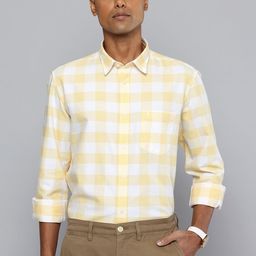 Indian Terrain Classic Slim Fit Checked Pure Cotton Shirt-image-71