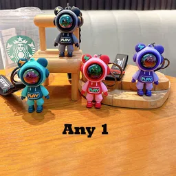 Flenzy ANY1 Color Cute 3D Astronaut Keychain With Silicone Belt-image-4