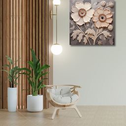 OLIVE TREE Beige & Grey Canvas Other Painting Wall Art-picture-3