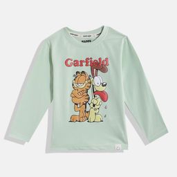 Happy Faces Boys Garfield Printed Pure Cotton T-shirt-image-85
