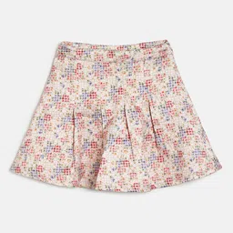 Blue Giraffe Girls Multicoloured Printed Flared Skirt-image-20