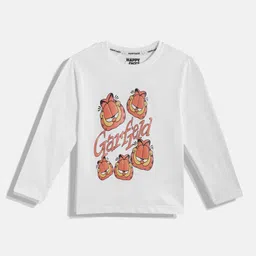 Happy Faces Boys Garfield Printed Pure Cotton T-shirt-35