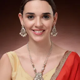 ADIVA Gold-Plated Stone Studded & Beaded Jewellery Set-50