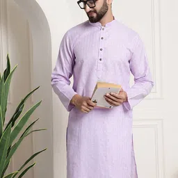 SOJANYA Checked Mandarin Collar Long Sleeves Straight Kurta-19