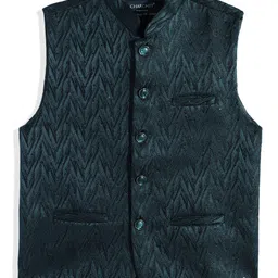 CHARCHIT Boys Chevron Print Nehru Jacket-picture-38