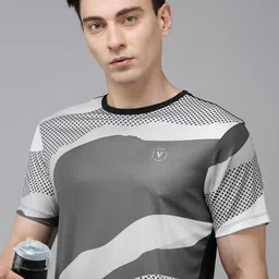 Van Heusen Flex Abstract Print Knitted Active Fit Cycling Sports T-shirt-image-93