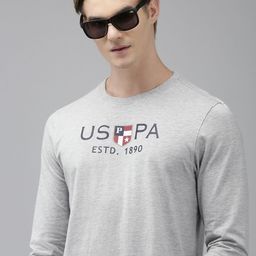 u.s. polo assn. U S Polo Assn Brand Logo Printed Pure Cotton Slim Fit T-shirt-picture-3
