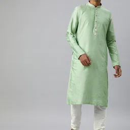 Manthan Men Solid Regular Kurta with Churidar-image-6