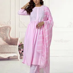 Anouk Rustic Women Ethnic Motifs Printed Pleated Kurta with Trousers & With Dupatta-10