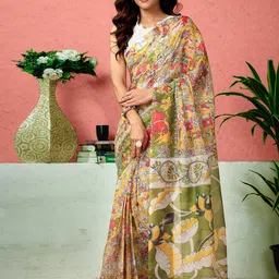 Sangria Warli Printed Ready To Wear Saree With Unstitched Blouse-9