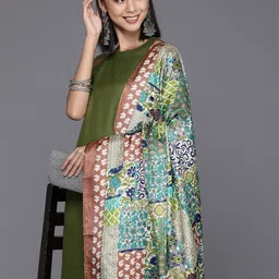 Varanga Regular Pure Cotton Kurta with Trousers & Dupatta-27