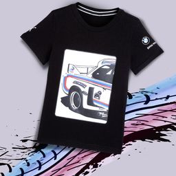 PUMA Motorsport Kids Black BMW Motorsport Youth Printed Pure Cotton T-shirt-image-1