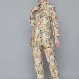 Kvsfab Women Printed Tunic with Trousers-41