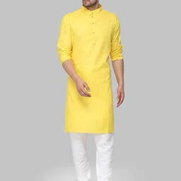 ROYAL KURTA Men Mandarin Collar Pure Cotton Kurta with Churidar-image-60