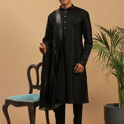 SHRESTHA BY VASTRAMAY Men Kurta & Pyjamas Mirror work Dupatta-58