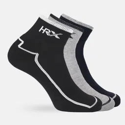 HRX by Hrithik Roshan Men Quarter length Pack of 3 Terry Socks-44
