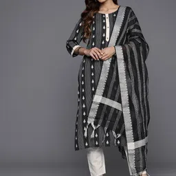 Varanga Woven Design Kurta with Trousers & Dupatta-picture-10
