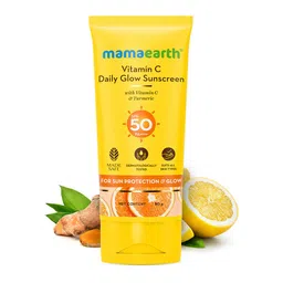 Mamaearth Vitamin C Daily Glow SPF50 PA+++ Sunscreen with Turmeric - 80 g-56