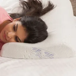 The White Willow White Cervical Contour Cooling Gel Memory Foam Bed Pillow-image-21