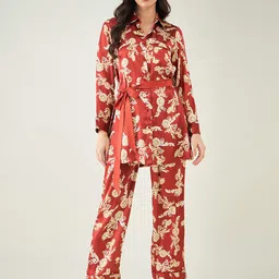 First Resort by Ramola Bachchan Printed Shirt With Trouser & Belt-picture-13