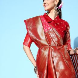 Saree mall Ethnic Motifs Saree with Woven Design Border-image-84