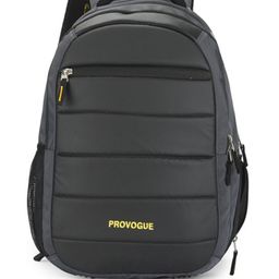 Provogue Unisex Grey Brand Logo Backpack with Reflective Strip-15