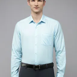 Arrow Self Design Manhattan Slim Fit Opaque Pure Cotton Formal Shirt-picture-5