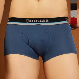 Dollar Bigboss Men Pack of 10 Solid Super Combed Cotton Trunks MBTR-12-GLOTRUNK-22