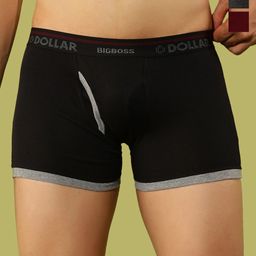 Dollar Bigboss Men Solid Pack of 3 Combed Cotton Contoured Pouch Support Trunks-picture-38