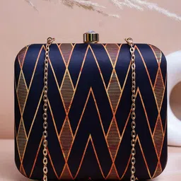 ARTKLIM Geometric Printed Box Clutch With Shoulder Strap-picture-12