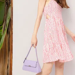 DressBerry Stripes With A Splash Of Color Shoulder Straps Cut-Out A-Line Dress-image-53