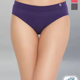 C9 AIRWEAR Women Pack Of 3 Assorted Seamless 4-Way Stretch Basic Briefs-image-52