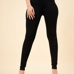 High Star Women Black Slim Fit Mid-Rise Clean Look Stretchable Jeans-picture-34