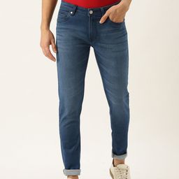 Peter England Casuals Men Blue Slim Fit Light Fade Stretchable Jeans-image-95