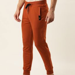 Sweet Dreams Men Rust Orange Solid Jogger Lounge Pants-picture-39